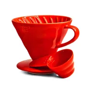 Hario dripper V60 ceramiczny czerwony V01