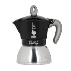 Bialetti New Moka Induction kawiarka stalowa na indukcję 4 tz / 150 ml czarna