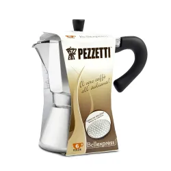 Pezzetti Bellexpress kawiarka aluminiowa na indukcję 6 tz / 300 ml srebrna