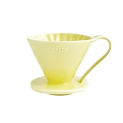 CAFEC Dripper ceramiczny Arita Flower 1 filiżanka żółty