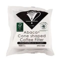 CAFEC Filtry papierowe stożkowe ABACA+ 4 filiżanki 100 szt.