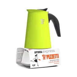 Pezzetti Steelexpress kawiarka stalowa na indukcję pojemność 6 tz / 300 ml kolor zielona