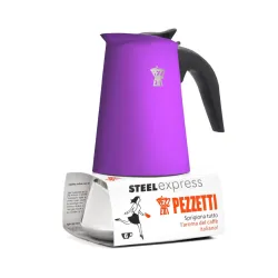 Pezzetti Steelexpress kawiarka stalowa na indukcję 6 tz / 300 ml fioletowa