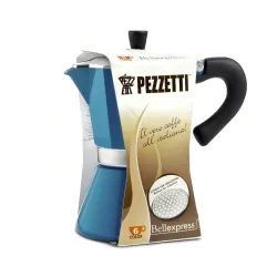 Pezzetti Bellexpress kawiarka aluminiowa na indukcję 6 tz / 300 ml morska