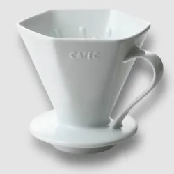 CAFEC Dripper ceramiczny Arita Deep Dripper Pro biały