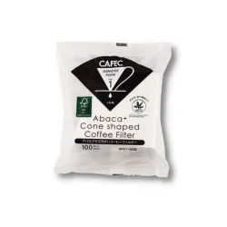 CAFEC Filtry papierowe stożkowe ABACA+ 1 filiżanka 100 szt.