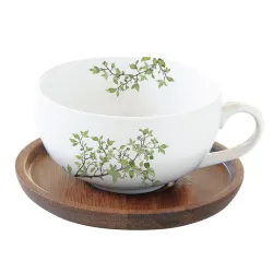 Natura filiżanka z drewnianym spodkiem pojemność 250 ml