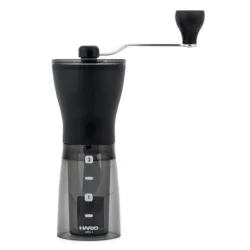 Hario Mini Mill Slim Plus – czarny ręczny młynek do kawy z ceramicznymi żarnami