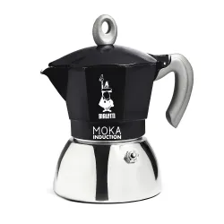 Bialetti New Moka Induction kawiarka stalowa na indukcję 2 tz / 100 ml czarna