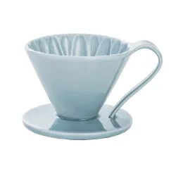 CAFEC Drip ceramiczny Arita Flower 1 filiżanka niebieski