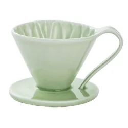CAFEC Dripper ceramiczny Arita Flower 1 filiżanka zielony