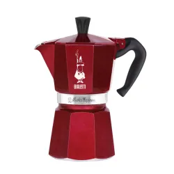 Bialetti Moka Express Deco Glamour kawiarka aluminiowa na gaz 6 tz / 300 ml czerwona