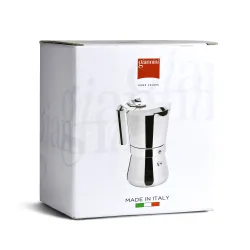 Giannini Giannina Restyling kawiarka stalowa na indukcję 6 tz / 300 ml srebrna