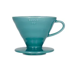 Hario dripper V60 ceramiczny turkusowy + 40 filtrów V02