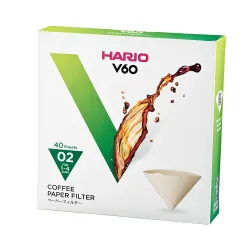 Hario filtry papierowe Misarashi 40 szt. brązowe do drippera V60 02