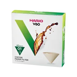 Hario filtry papierowe Misarashi 40 szt. brązowe do drippera V60 01