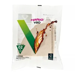 Hario filtry papierowe Misarashi 100 szt. brązowe do drippera V60 02