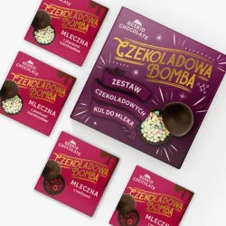 Beskid Chocolate Zestaw 4 bomb czekoladowych - mleczne z piankami i malinami