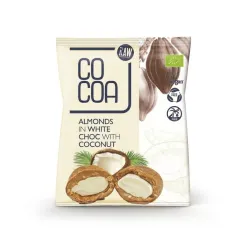 COCOA Migdały w białej polewie kokosowej BIO waga 70 g