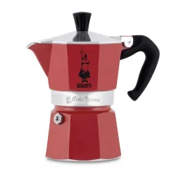 Bialetti Moka Express Color kawiarka aluminiowa na gaz 3 tz / 130 ml czerwona