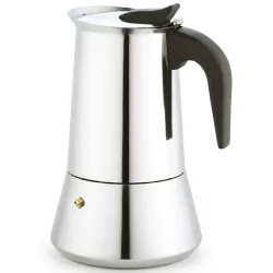 Kinghoff kawiarka stalowa na indukcję 9 tz / 450 ml srebrna