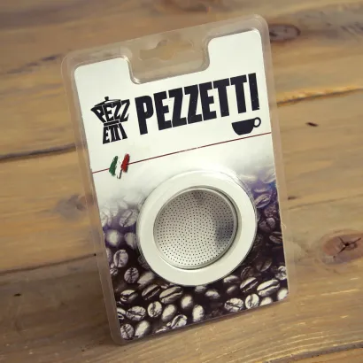Uszczelki i sitko do kawiarek aluminiowych Pezzetti 3 tz - miniatura 2