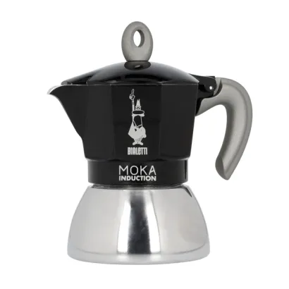 Bialetti New Moka Induction kawiarka stalowa na indukcję 4 tz / 150 ml czarna - miniatura 1