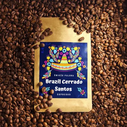 Brazil Cerrado Santos Natural kawa ziarnista mielona 250 g do ekspresu kolbowego domowego - miniatura 2