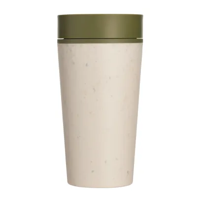 Kubek Circular Cup 340 ml kolor kremowo - zielony - zdjęcie 3