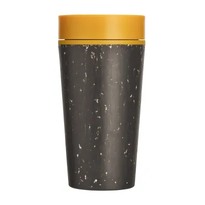 Kubek Circular Cup pojemność 340ml kolor czarno - żółty - zdjęcie 2
