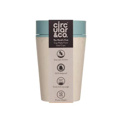 Kubek Circular Cup pojemność 227ml kolor kremowo - błękitny - zdjęcie 2