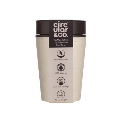 Kubek Circular Cup pojemność 227ml kolor kremowo - czarny - zdjęcie 2