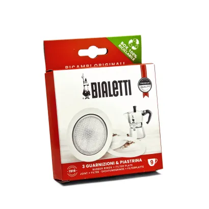 Uszczelki i sitko do kawiarek aluminiowych Bialetti Moka Express 9 tz - miniatura 1