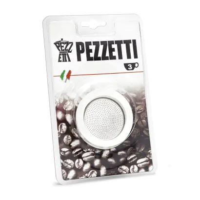 Uszczelki i sitko do kawiarek aluminiowych Pezzetti 3 tz - miniatura 1