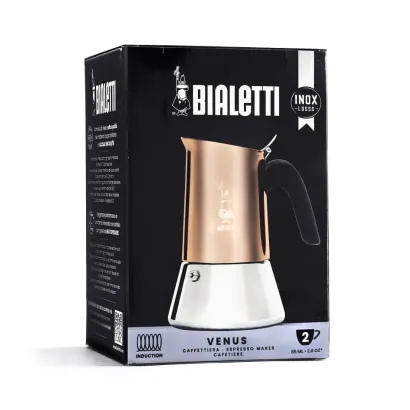Bialetti New Venus kawiarka stalowa pojemność 2 tz / 85 ml kolor miedziana - zdjęcie 2