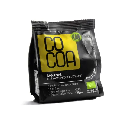 COCOA Banany w surowej czekoladzie BIO 70 g - miniatura 2