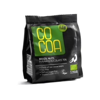 COCOA Orzechy brazylijskie w czekoladzie BIO 70 g - miniatura 2