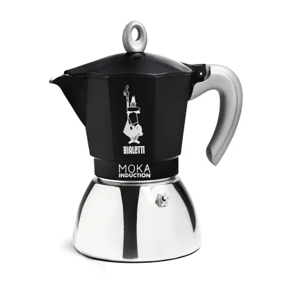 Bialetti New Moka Induction kawiarka stalowa na indukcję pojemność 6 tz / 280 ml kolor czarna - miniatura 1