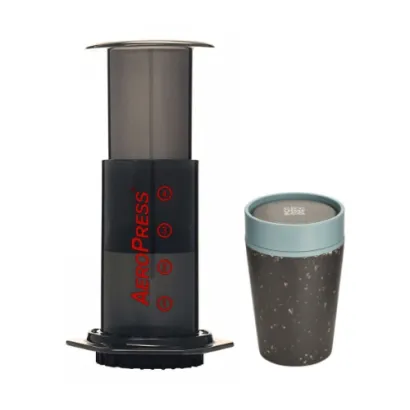 Zestaw Aeropress i kubek Circular CUP czarno-błękitny 227 ml - miniatura 1