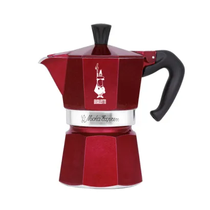 Bialetti Moka Express Deco Glamour kawiarka aluminiowa na gaz 3 tz / 150 ml czerwona - miniatura 1