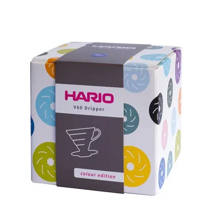 Hario dripper V60 ceramiczny turkusowy + 40 filtrów rozmiar V02 - miniatura 2