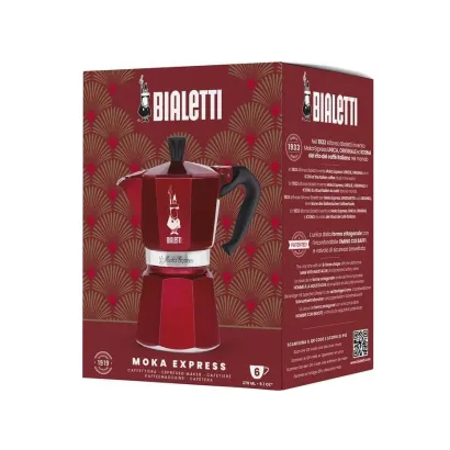 Bialetti Moka Express Deco Glamour kawiarka aluminiowa na gaz pojemność 6 tz / 300 ml kolor czerwona - miniatura 2