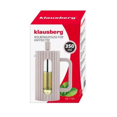 Klausberg French press zaparzacz do kawy i herbaty 350 ml beżowy - miniatura 2