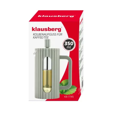 Klausberg French press zaparzacz do kawy i herbaty pojemność 350 ml kolor oliwkowy - miniatura 2