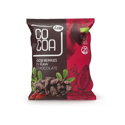COCOA Jagody goji w surowej czekoladzie BIO 70 g - miniatura 1