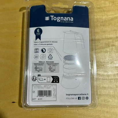 OUTLET Uszczelki i sitko do kawiarek stalowych Tognana 6 tz - miniatura 2