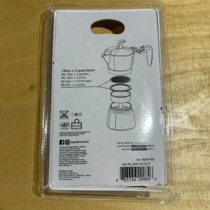 OUTLET Uszczelki i sitko do kawiarek aluminiowych Pedrini 6 tz - miniatura 2