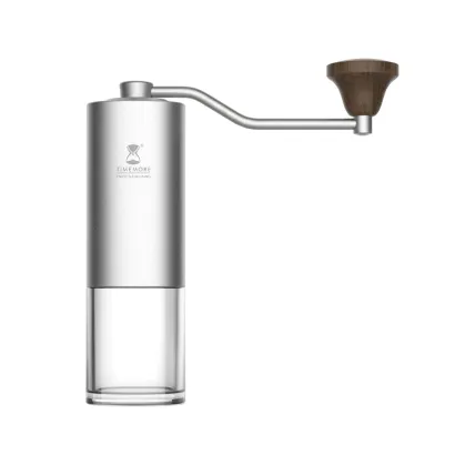 Timemore Chestnut G1 – ręczny młynek do kawy silver transparent ze stalowymi żarnami