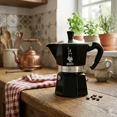 Bialetti Moka Express Color kawiarka aluminiowa na gaz 3 tz / 130 ml czarna - miniatura 2