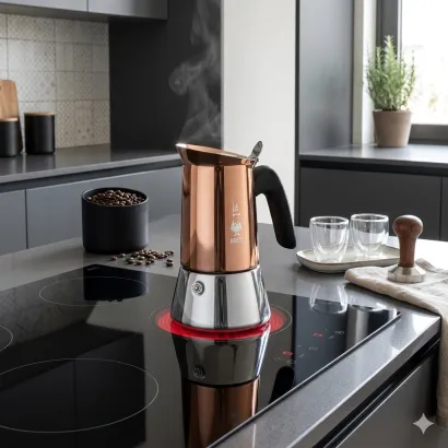 Bialetti New Venus kawiarka stalowa na indukcję 4 tz / 170 ml miedziana - zdjęcie 3